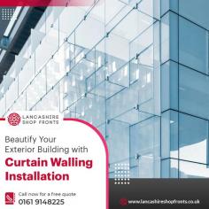 Are you looking for the best curtain walling installer in your area? If so, get in touch with Lancashire Shop Fronts.  We have been installing curtain walls for over 20 years. We install curtain walls precisely to ensure secure and long-lasting results for your commercial property. Call 07730 286838 for a free expert quote from one of our friendly, skilled operatives.
For more information, visit here: https://www.lancashireshopfronts.co.uk/curtain-walling/