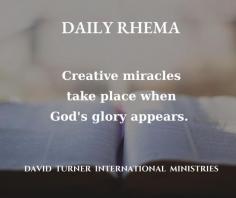 When God is about to do something he sends his holy spirit followed by his word. God’s glory provides the necessary energy to create matter. Creative miracles take place when God’s glory appears. 