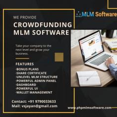 Our Professional Crowdfunding MLM Plan is the best subsidizing MLM business needs a gathering of individuals who are looking to make a large amount of money in a short period. Crowdfunding is a great alternative way for the people, businesses, and charities to fund or raise money. 