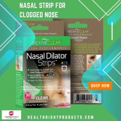 Breathe clear ultra-performance nasal strips are a comfortable way to improve nasal breathing. The breathe clear embedded flexor features an adhesive that contours to your nose so you can breathe easily during an intense workout or while sleeping. They also help open your airways to alleviate snoring and sleep apnea, common conditions among overweight people with enlarged tonsils. For more information about the nasal strip for clogged nose, contact us at +1 877-780-6673 or visit our website.https://healthrightproducts.com/collections/sleep-aid/products/breathe-clear-nasal-strip?variant=40191243452608