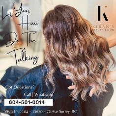 Are you looking for professional hair salon in Surrey, BC? Kiran's Beauty Salon would be a perfect choice for you! Services are provided by and under the guidance of KIRAN who is a well-trained and experienced Esthetician based in Surrey. The vibe at Kiran’s Beauty Salon is always warm and relaxed. Join us for hair care, skin care, esthetic treatment or one of our wide array of specialty treatments. Our talented team at Kiran’s believe that the client emanates the true self. We simply assist you with portraying what we know is your true beauty. Our experienced team is here to listen and help create the best YOU possible.
Book your appointment 604-501-0014 or visit https://www.242hub.com/british-columbia/surrey/beauty-spas/kiran-s-beauty-salon