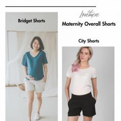 Flaunt your style by pairing the maternity overall shorts and the black maternity skirt with tees or tops to suit the occasion. These bottoms are extremely versatile and easy to style. The fabrics used in the Lovemère collection are breathable and soft – exactly what you need on your journey of maternity.

Buy now: https://www.lovemere.com/collections/bottoms