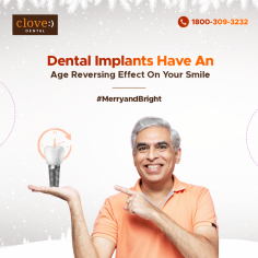 #DentalImplants are the perfect solution to replace teeth that go missing with age, instantly uplifting the look & functionality of the #smile, almost like an age reversal effect.