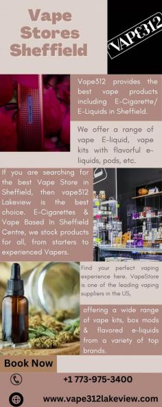 Are you looking for the best Vape Store in Sheffield? Vape312 Lakeview is the best option. Our Sheffield store has a wide selection of high-quality vapes, liquids, and accessories for you to choose from. We stock everything from starter kits to premium mods, as well as top-shelf e-juice flavors from all over the world. Get ready to enjoy a smoother, cleaner, and more flavorful vaping experience with Vape312 Lakeview! 