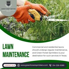 Lawn Maintenance Near Me

A beautiful lawn featuring lush greenery is pleasing to the eyes, though lack of maintenance can make the lawn full of weeds and bushes. Both commercial and residential lawns should undergo regular maintenance, and Green Forest Sprinklers is your destination for such services in Texas. 

Know more: https://greenforestsprinklers.com/lawn-maintenance/
