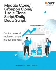 The best discount coupons for all goods and services are made available to users by Mydala, Daily Deals, and 1sale Clone scripts. With the best features created especially for customers, i-Net Solution offers Groupon Clone PHP Scripts that enable easy modification.