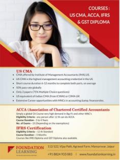 We offer online training classes US CMA Course in India. Join our US CMA Certification Course for US CMA Hock and Wiley Classes in Hindi and Urdu language.

https://www.foundationlearning.in/uscma

