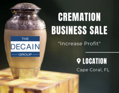 Licensed Cremation Business Sale Specialist

Are you seeking to sell your cremation business? Look at our sales listing to acknowledge how we market your existing company in the best possible way. Send us an email at info@thedecaingroup.com for more details.