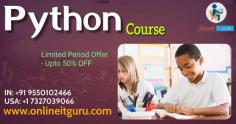Get designation on PYTHON course from Onlineitguru.Onlineitguru is the finest online institute for PYTHON course in Hyderabad.If you want any information about this course you may contact 9550102466.
