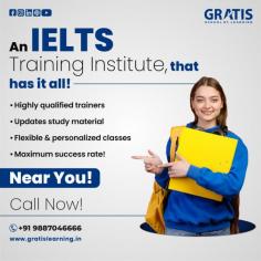 ielts training in panchkula
Join the best ielts training in panchkula being held at Gratis School of Learning. Our results speak for us!  We have a high success rate of students achieving their desired IELTS scores. 
Boost your vocabulary for IELTS with Gratis Learning’s professional ielts training and impress your IELTS interviewer. 
We help you learn and effortlessly use different words and phrases in English that will help you achieve higher scores in IELTS exam. 
Mock tests are carefully planned around each student’s individual performances. Tests are conducted in an exam-like environment. We make sure our students follow the same rules for online classes as well.
Our course fee is very reasonable and student-friendly. When you come to Gratis Learning, you come in the best hands for IELTS coaching. Hence, be reassured of the quality of coaching classes.
We emphasize taking our trial classes before signing up for the course. Our students get the idea of our teaching methods and get completely assured for their future classes.
Sign Up Today! Admissions are open!

Visit for more details :
https://gratislearning.in/
