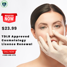 Get your Texas cosmetology license renewed online. This course meets all TDLR requirements for Cosmetologists, Manicurists, and Aestheticians to renew their licenses in Texas. Finish in less than 4 hours. You can take one of our online courses to renew your Texas cosmetology license. For more information, call us at 800-698-2770 today!