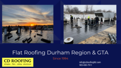 CD Roofing has been flat roofing the Durham Region and The GTA for over 25 years. We are your #1 flat roofing company when you want the job done right!