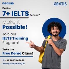 IELTS is a test of your English language skills. You must have a basic understanding of the language in order to live comfortably in a foreign country. You can’t get good IELTS scores if you don’t know the language. 
Join us for IELTS in Panchkula and let us improve your English skills fast!  

IELTS one on one- classroom course: 
IELTS one on one is categorically conceived for those students who require focused and individual attention. It is most sought after and benefited by those who want to get personalized coaching or don’t find batch based learning suitable.
1.	Individual training with flexible timings.
2.	Focused individual attention for personal improvement.
3.	More emphasis is given on student’s weak areas.
4.	The course is designed to focus on your individual strengths and weaknesses.

IELTS Regular classroom course:
1.	We invest a decent 45 to 60 minutes to all the four modules with additional 60 minutes discussion session.
2.	The course is recommended for those who wish to gain from structured learning and optimize their test potential.
3.	Weekly mock tests: which are meaningful, accurate and fair.

Visit for more details :
https://gratislearning.in/

