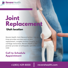 Any joint replacement involves taking out outdated artificial joints and replacing them with new ones. Patients who have this operation are given a new, pain-free, active life. Hip and knee replacements are frequently required in our environment, but minor joints can also occasionally require similar surgeries. Reach out to Revere Health for Joint Replacement in Utah. Contact us at (801)4298-000 or visit https://reverehealth.com/specialty/joint-reconstruction/