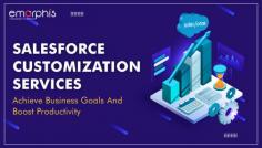Salesforce customization services at Emorphis Technologies help businesses to get the best out of Salesforce. In addition, our salesforce customization services offer customizable and buildable solutions quickly and with less difficulty. We will always be there to assist you.