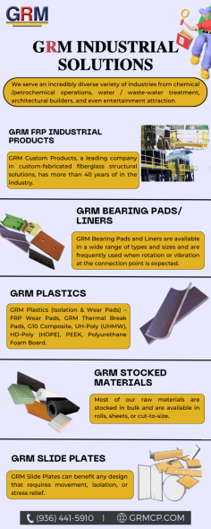 Rubber Bearing Pads | GRM Custom Products


The rubber bearing pads offered by GRM are designed to be durable and resilient to motion, making them ideal for applications where vibration or rotation is expected at the connection point. We can provide you with rubber bearing pads in many types and sizes. For more information, contact us at (936) 441-5910.

Visit: https://grmcp.com/bearing-pads-liners/

