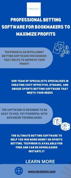 Betting software for bookies is also designed to enhance the customer experience with features like a user-friendly interface, easy registration, and account management. Tecpinion provides bookies with comprehensive customer data and analytics that enable them to identify our customers' preferences and behaviours, which helps them create personalised betting experiences for our customers.
