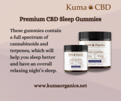Are you having trouble sleeping? Kuma Organics has the perfect product for you - Premium CBD Sleep Gummies. Our unique gummies are specially formulated with natural ingredients like melatonin and broad-spectrum hemp CBD. The perfect combination of these ingredients helps you relax, ease stress, and encourage a peaceful night of uninterrupted sleep. Plus, our gummies come in a delicious Nighttime Berry flavor to make them extra enjoyable. So don't just take our word for it - try Kuma Organics Premium CBD Sleep Gummies today and experience the difference for yourself.

