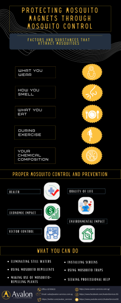 Keep your living space comfortable and pest-free and prevent mosquitoes' nasty bites with these helpful tips from pest control Singapore by Avalon Services. Engage professional mosquito control services in Singapore to take a proactive approach to handling your mosquito problems.

Visit https://www.avalon-services.com.sg/pest-control/ for more details.