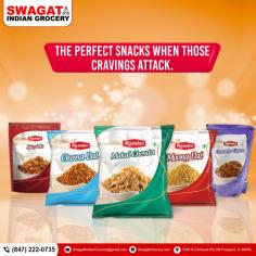 Want to buy Indian snacks online? Our delicious snacks are the perfect way to satisfy your hunger without guilt. For more info, visit our Swagat Grocery.