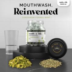 Multi-Protection Cardamom Fennel Mint Mouthwash Bits For Instant Freshness - Adult 60 Count

