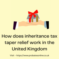 How does inheritance tax taper relief work in the united kingdom

When someone dies and leaves their assets, an inheritance, to beneficiaries (usually family and friends), they are liable to pay Inheritance Tax (IHT) based on the value of those assets, the deceased’s estate. There are certain tax thresholds and tax reliefs that can be applied which can reduce the amount of IHT to be paid.


https://www.probatesonline.co.uk/how-does-inheritance-tax-taper-relief-work-in-the-united-kingdom/