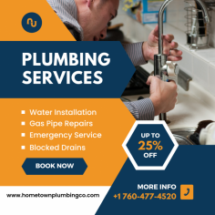 We're the plumber San Diego trusts. Call Hometown Plumbing, Heating & Air today! 40+ years of experience. 24/7 Service.