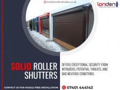 Metal solid roller shutter provide high levels of security and protection for commercial and industrial properties. They are available in a variety of styles and colors and can be structured to fit specific openings.
London roller shutters are a type of solid roller shutter that is widely used in the United Kingdom. They are well-known for their longevity, energy efficiency, and noise reduction capabilities. They also have a clean and modern appearance, making them appropriate for a variety of applications such as shopfronts, industrial plants, and garages.  Please call us at 07401 4444143 or email us at info@londonrollershutter.co.uk.
Visit here : https://www.londonrollershutter.co.uk/solid-roller-shutter/
