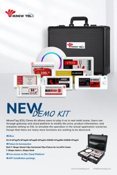 Electronic shelf labels series are independently designed and produced by Minewtag, utilizing the latest Bluetooth Low Energy (BLE) 5.0 Technology, which can increase operational efficiency, automate 'low value-added' processes, and provide a better customer experience for various industries. Using an online ESL Cloud Platform, you can manage everything from adding new stores, label changes, template designs, products uploading, users’ administration, etc. Visit us at https://www.minewtag.com/products.html
