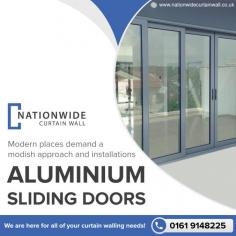Many businesses in the country prefer aluminium storefronts. aluminium sliding doors combine style and functionality to create an almost perfect shopfront due to their lightweight, versatile structure, design versatility, and cost-effective construction and installation. Contact Nationwide Curtain Wall today. Please contact us at 0161 9148225
 or info@nationwidecurtainwall.co.uk
Visit here : https://www.nationwidecurtainwall.co.uk/services/aluminium-sliding-doors/