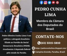 Pedro Cunha Lima Operação Calvário - Uma das vozes mais atuantes em defesa da educação pública de qualidade, Pedro tem se destacado como deputado federal pela Paraíba. Como presidente da Comissão de Educação da Câmara, Pedro foi fundamental para a aprovação do Novo Fundeb, que garantiu mais recursos para todos os estados e municípios.
https://pedrocunhalima.blogspot.com/