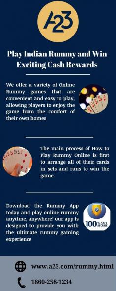 Rummy is an online game. By playing it we can earn real time cash rewards. It has a very easy and user-friendly interface which is very comfortable for the player to play. A Rummy online game has some rules to follow and compete with other players to win. You can simply play games through our website or download the app for a better experience.