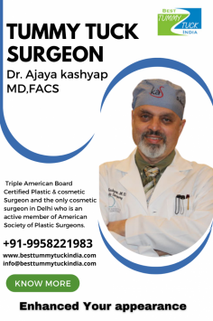 Triple American Board Certified Plastic & cosmetic Surgeon and the only cosmetic surgeon in Delhi who is an active member of American Society of Plastic Surgeons. 