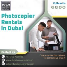 Dubai Laptop Rental is one of the most affordable Photocopier Rentals in Dubai. Renting a photocopier in Dubai is the best way to assist one to speed up the work cycle of any work place. Contact us: +971-50-7559892 Visit us: www.dubailaptoprental.com