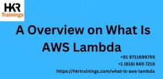 AWS Lambda is an event-driven, serverless computing platform provided by Amazon as a part of Amazon Web Services. Therefore you don’t need to worry about which AWS resources to launch, or how will you manage them. Instead, you need to put the code on Lambda, and it runs.
In AWS Lambda the code is executed based on the response of events in AWS services such as add/delete files in S3 bucket, HTTP request from Amazon API gateway, etc. However, Amazon Lambda can only be used to execute background tasks.
AWS Lambda function helps you to focus on your core product and business logic instead of managing operating system (OS) access control, OS patching, right-sizing, provisioning, scaling, etc.