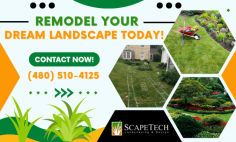 Get Highly Skilled Landscape Remodelling Experts!

At Scape Tech Landscaping & Design, our company specializes in landscape remodeling projects of any size. We will match your requirements and work hard to ensure you are happy with the results of our efforts. Our capable technicians can consult you, recommend quality products, or give ideas regarding your needs. Get in touch with us!
