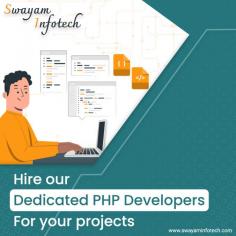 Are you looking for experienced and qualified PHP developers for your project? Hire dedicated & expert PHP Developers & Programmers for your critical web development project. We focus on developing scalable and robust web apps and websites.
.
Visit: https://www.swayaminfotech.com/services/php-development/