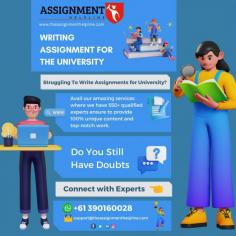 Completing a writing assignment for university can be an intimidating task - but it doesn't have to be! With the right professional support and guidance, you can successfully ace any writing assignment for your university. Enjoy personalized feedback and tailored tips to help you reach your highest writing goals! read more https://www.theassignmenthelpline.com/writing-assignment-for-university.html