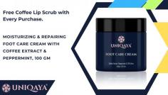 Foot Care Cream - Moisturizing & Repairing Foot Care Cream - Shop Online - Click Here - 

https://uniqaya.com/collections/all-products/products/moisturizing-repairing-foot-care-cream-with-coffee-extract-peppermint