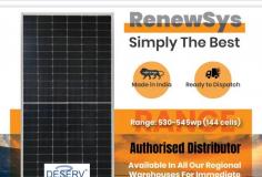 Whole Solar is Renewsys Solar Panel PAN India Distributors. We have multiple warehouses across India to provide quick delivery to customer at the right time. Please Visit Now - https://wholesolar.co.in/renewsys-pan-india-distributor/