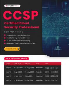 The CCSP certification stands for Certified Cloud Security Professional. It is a globally recognized certification that validates an individual's expertise in cloud security architecture, design, operations, and service orchestration.
https://www.infosectrain.com/courses/ccsp-certification-training/
