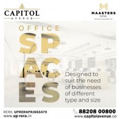 #MaastersInfraCapitolAvenue offers premium lockable office spaces . Get the advantage of prime location, premium amenities, and best-in-class services for your workplace at #MaastersCapitolWalk of #MaasterInfra. Grab your #MaastersWorkSpace at #MaastersInfra. Contact us for more information 8820 800 800./ www.capitolavenue.co or Mail us at : crm@maastersinfra.com

#maasters #capitolavenue #officespace #office #space #property #sector #economy #highstreet #retail #office #location #RealEstate #NoidaRealEstate #CommercialRealestate #realestateforsale #commercialproperty #NCRRealEstate #realestateinvestment #investment
