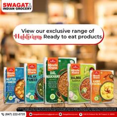 Indulge in the flavors of India with our exclusive range of Haldiram's ready-to-eat products. Shop now and savor the taste of authentic Indian cuisine! Visit our Swagat Grocery for more information.