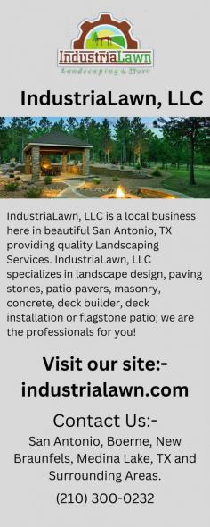 Browsing for a landscaping services company? Industrialawn.com offers complete solutions for commercial and residential properties. We provide professional, experienced and dependable services for all your landscaping needs. Visit our site for more details.
https://industrialawn.com/services/masonry/