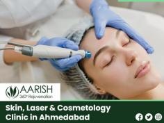 Visit Aarish Skin, Laser and Cosmetology Clinic for a complete range of skin and cosmetic treatments in Ahmedabad, Gujarat. Our aim is to help people getting healthy and beautiful skin, thus provide a range of treatments such as laser treatments, acne reduction treatment, hair transplant, laser hair reduction, and more. 