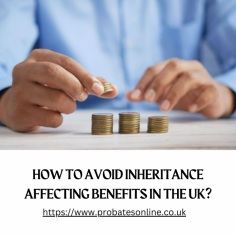 If you inherit some money or property or other assets once a loved one passes away, and you are on benefits, then these benefits may well be affected. It all comes down to what kind of benefits you claim and how much you have in your savings; some won’t be affected at all, but then there could be an impact for others. Throughout this article, we will talk in more detail about how your inheritance could affect the benefits you claim and whether there is anything you can do to avoid such an impact.


Visit -  https://www.probatesonline.co.uk/how-to-avoid-inheritance-affecting-benefits-in-the-uk/
