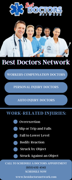 Doctors That Take Workers Comp Near Me | Best Doctors Network

Doctors that take workers comp near me can help those who were injured on the job. Sometimes it can be confusing to find a doctor that takes workers comp near me since not all doctors accept this type of coverage. These doctors often work with a network of specialists who are willing to help those who were injured on the job. We offer same-day appointments. Fill out our online form or call us to book an appointment today!