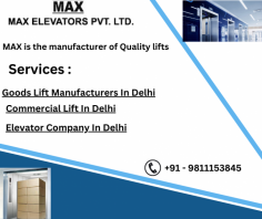 Maxlift is the manufacturer of Quality lifts like commercial lift In Delhi, goods lift manufacturers in Delhi ncr, factory lift in Delhi & industrial lift in Delhi etc. We have been steadfastly focused on manufacturing and delivering the best lifts in the industry. We have been a reliable name for elevators. We are best lift companies in Delhi. Call us 9811153845.
