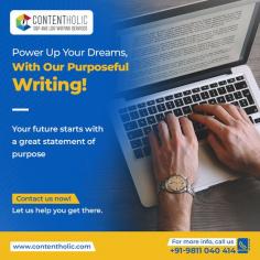 If you're seeking assistance from the best SOP writers in Delhi to help you accomplish your academic or professional aspirations, your search ends here.

For more information visit here - https://contentholic.com/services/professional-sop-writers-in-delhi/