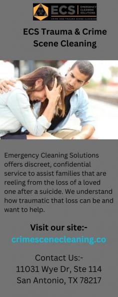 Crimescenecleaning.co provides professional homicide clean up services in San Antonio. We are committed to providing the highest quality of service to help you through this difficult time. Check out our site for more details.
https://www.crimescenecleaning.co/homicides/